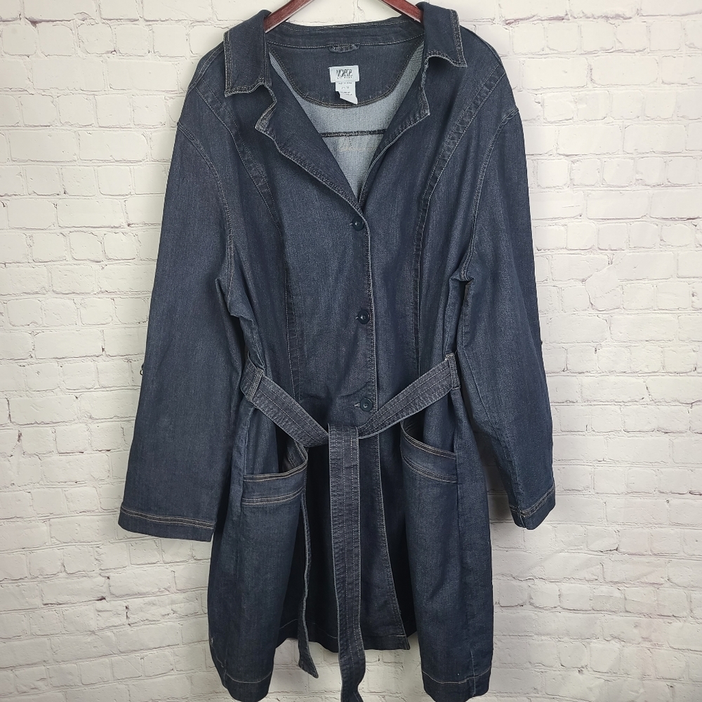 Monroe & Main Dark Denim Dress/ Coat. W Sz 3X